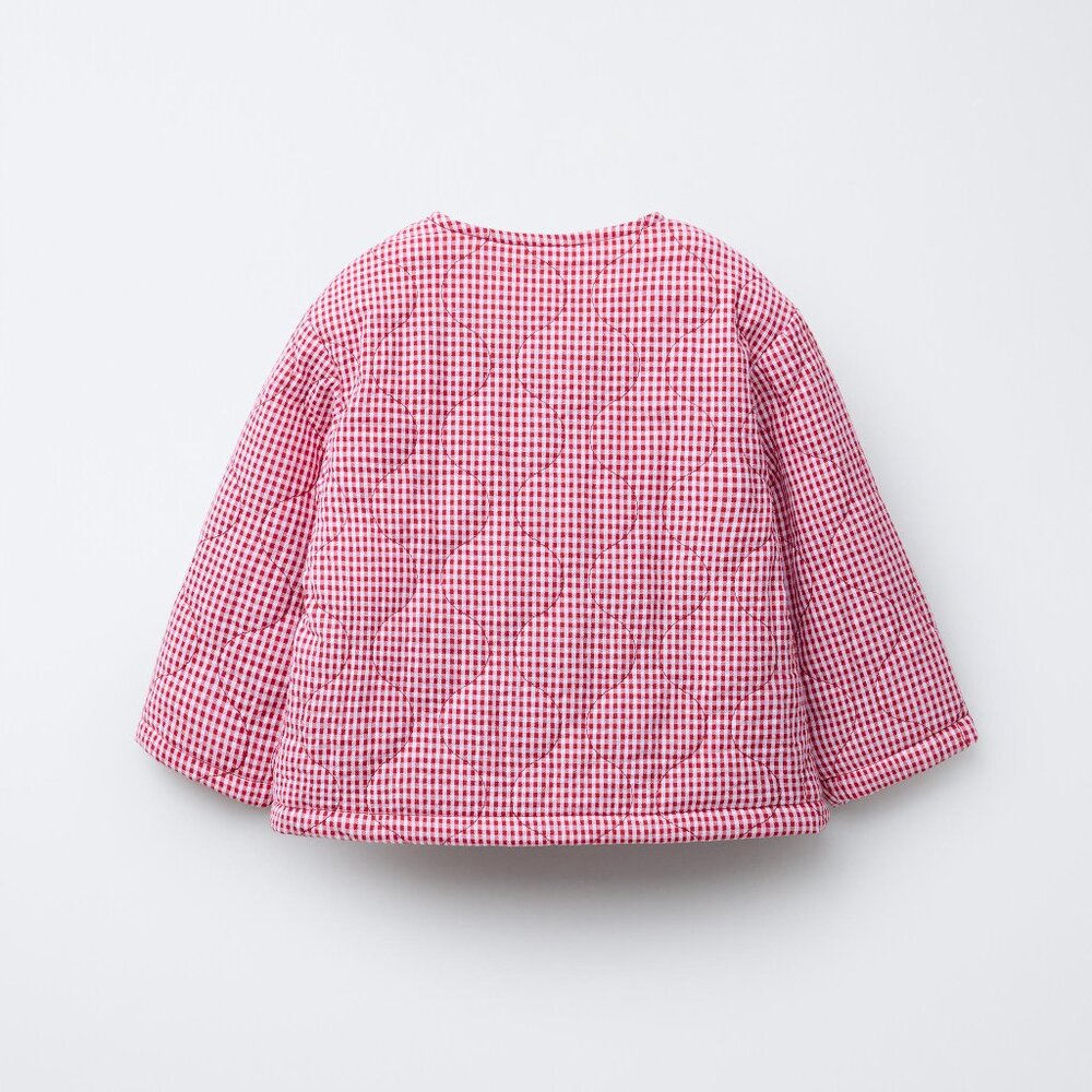 NWT ZARA BABY GIRL GINGHAM PRINT QUILTED JACKET - Picture 2 of 8